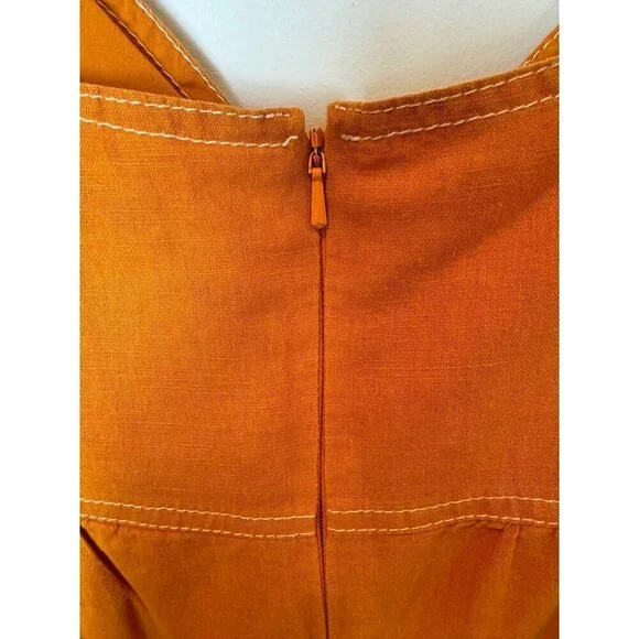 TALULAH Orange Midi Dress - Picture 12 of 14